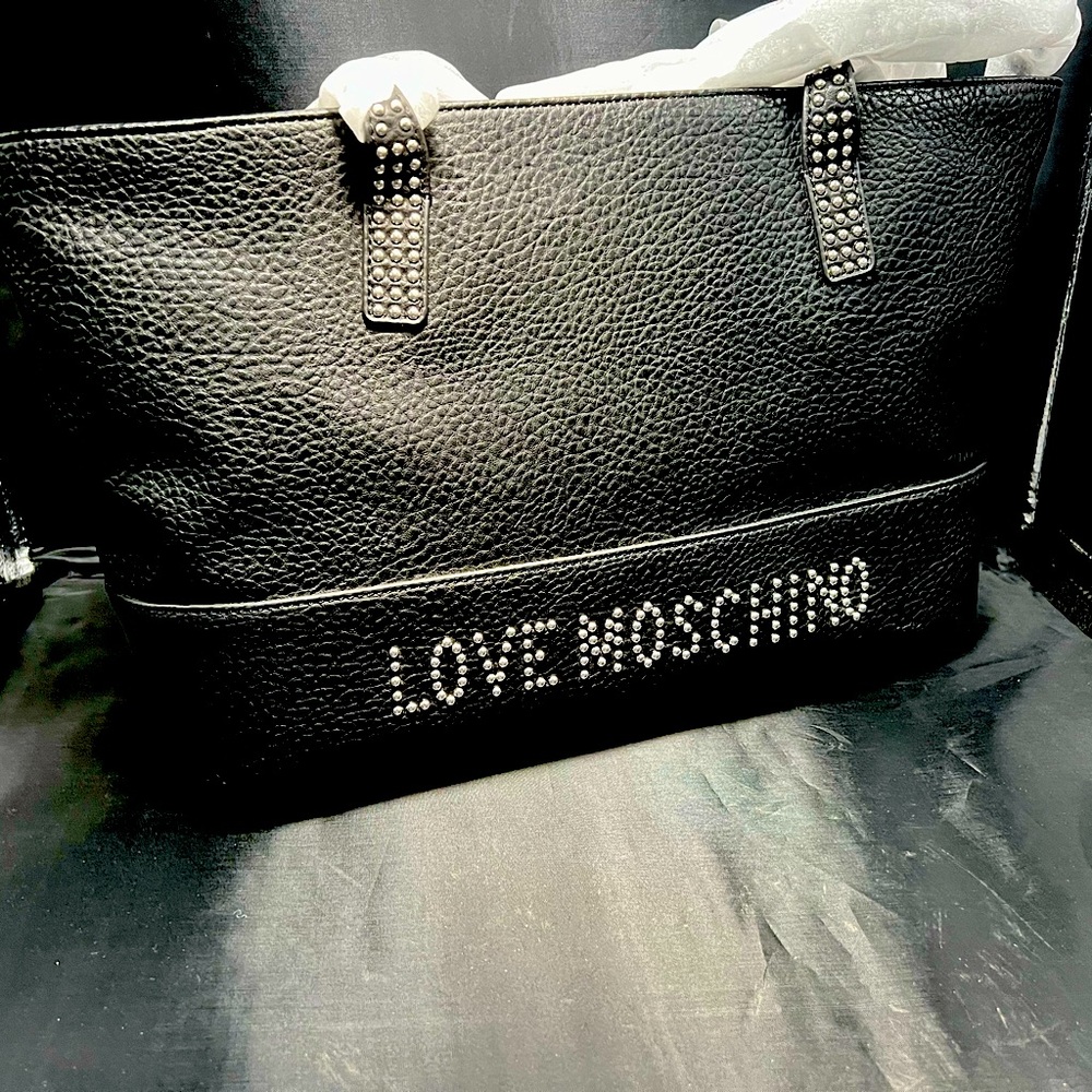 Stud strap tote bag